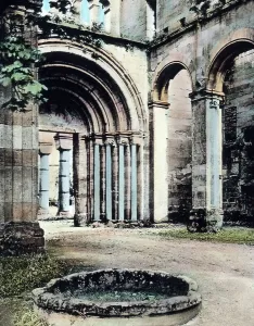 Thuringen Print: Ruins of Paulinenzella Monastery in Thuringia, 1920s