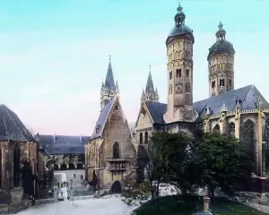 Thuringen Print: Gothic Naumburg Church and Cathedral