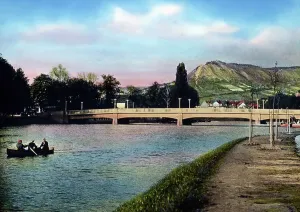 Thuringia Print: Paradiesbrücke over Saale River in Jena
