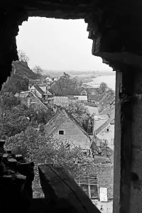 Print of Destroyed Lebus, Germany 1949