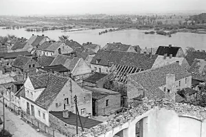 Print of a destroyed German town, 1949