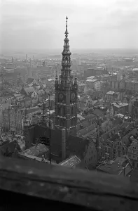 Danzig Print: City Hall View from St. Mary's Church Belfry