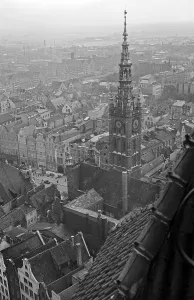 Danzig Print: View of Rechtstaedtisches Rathaus from Marienkirche Tower