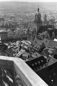 Stuttgart Print: Innenstadt with Old Town Hall, 1930s