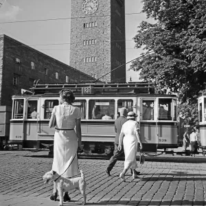 Stuttgart Tram Print, 1930s