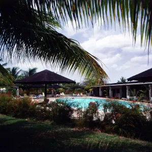Barbados Hotel Pool Print, circa 1985