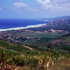 Barbados An der Ostküste von Barbados, um 1985 Print