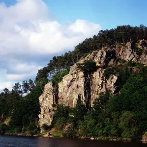 Bretagne Print: Steep Fjord Landscape in Brittany, France
