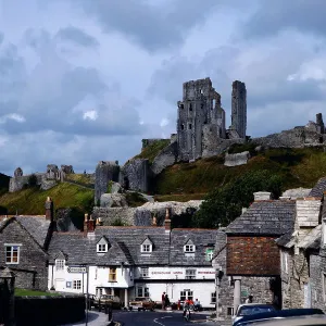 Corfe Castle Print, England 1986