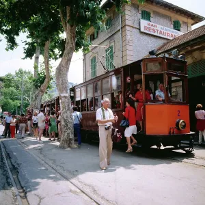 Mallorca Print: 1985 Tren de Sóller Departure from Palma