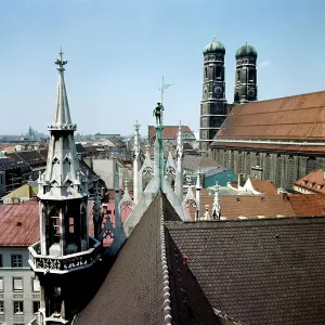 Print of München with the Frauenkirche in view