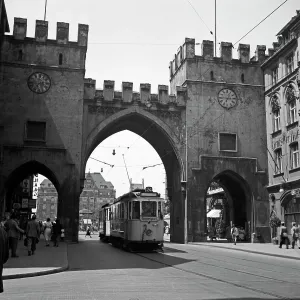 Framed Print : Munich Tram Print, 1930s