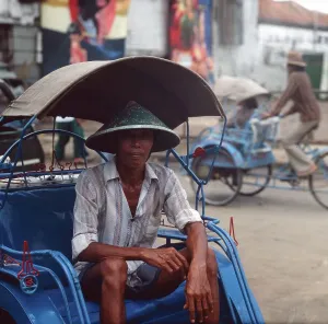 Java Island Rickshaw Driver Print