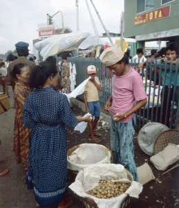 Java Market Day Print, 1980s