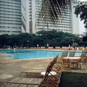 Print of Jakarta Hotel Scene in Java, Indonesia 1980s