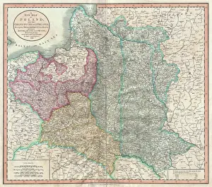 Prints of 1799 Cary Map of Poland, Prussia and Lithuania Map Prints: 1799 Cary Map Print of Poland, Prussia and Lithuania