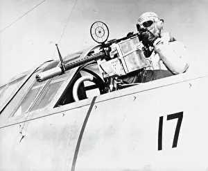 Retro Aviation Images Prints: An Axis Ship Is His Target -- A U
