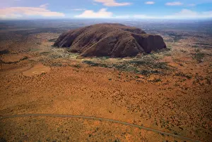Northern Territory Scenic Views Prints: Ayers Rock from helicopter