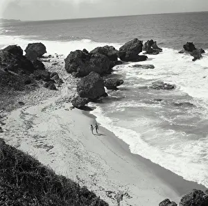 Aerial View Of Coastline Prints: Barbados