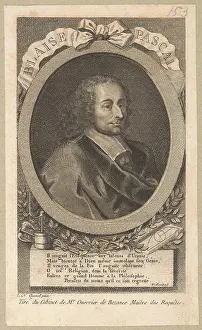 Prints of Błażej Pascal (owned by Blaise Pascal, 1623 Clermont Ferrand 1662 Paris) French mathematician, physicist and philosopher of religion Blaise Pascal unknown, Quesnel, L. N Clermont-Ferrand Prints: Print of Blaise Pascal, 17th-century French mathematician and philosopher