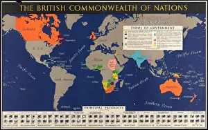 Norman B Leventhal Map Collection Prints: The British Commonwealth of Nations
