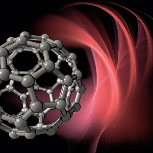 Images Dated 16th August 2011: Buckyball Molecule Print