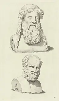 Plato Prints: Print of Busts van PlatoGen in Diogenes