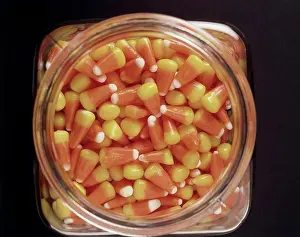 Studio Shot Of Sweets Prints: Close-up of candy corn