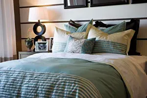 Collection of Pillows on Bed Print