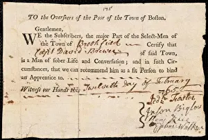 Child Labor Laws Prints: Document of indenture: Servant: Clough