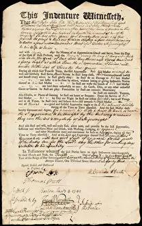 Child Labor Laws Prints: Document of indenture: Servant: Norton
