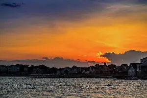 Prints of A dramatic vibrant sunset scenery in Cape Cod Martha's Vineyard August Prints: Cape Cod Martha's Vineyard Sunset Print