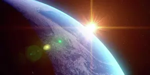 Earth From Space Prints: Earth from space, computer illustration