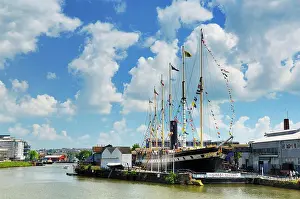 Isambard Kingdom Brunel Ship Prints: England, Bristol, Bristol. Isambard Kingdom Brunel's SS Great Britain in it's final resting place