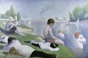 Bathers at Asnieres Print, oil on canvas reproduction