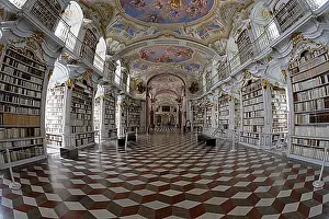 2026 Prints: Interior View Print of Admont Abbey Library