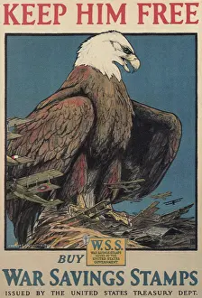 WWI Propaganda Poster Prints: Keep him Free