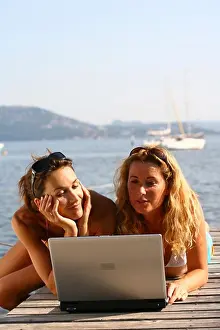 Prints of Friends beach computer January Prints: Friends Beach Computer Print