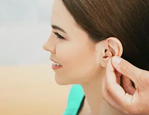 Prints of Hearing aid fitting January Prints: Hearing Aid Fitting Print
