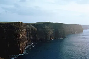 Munster Province Landmarks Prints: High angle view of a coast, Cliffs Of Moher
