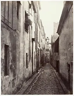 Albumen Silver Print Art Prints: Impasse Briare (de la Cité Coquenard) 1860s Charles Marville French In his capacity as official photographer of Paris
