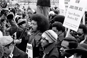 Black History Month Images Prints: Jesse Jackson speaking into a microphone