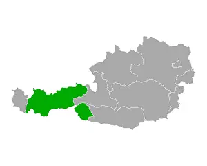 Prints of Karte von Tirol in österreich - Map of Tyrol in Austria Karte von Tirol in österreich - Map of Tyrol in Austria Copyright: xZoonar.com/RobertxBiedermannx 14770342 Map Prints: Print of a Map of Tyrol in Austria
