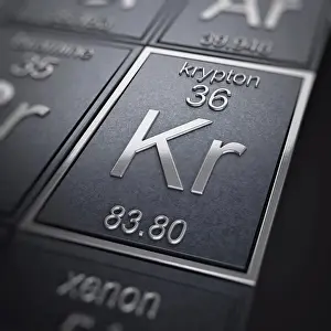 Table Of Elements Illustration Prints: Krypton (Chemical Element)