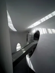 Futuristic Museum Design Prints: License this image at https://www.superstock.com/asset/1801-64364446