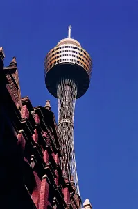 Sydney Cityscape Images Prints: Low angle view of a tower, Centrepoint Tower