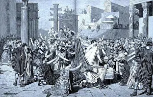 William Shakespeare Prints: The Meiningen Antony from the Corpse of Caesar
