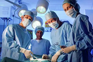 Operating Room Staff Prints: MODEL RELEASED. Surgery