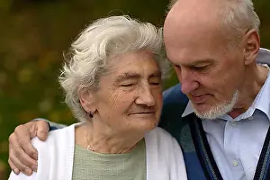 Elderly Love Prints: An old couple