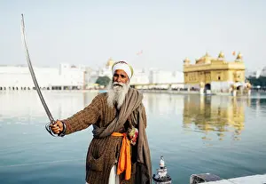 Golden Temple Prints: Nihang Sikh Man Print
